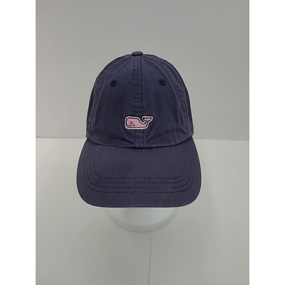 Vineyard Vines Hat Blue Embroidered Whale Logo Adjustable Distressed Unisex